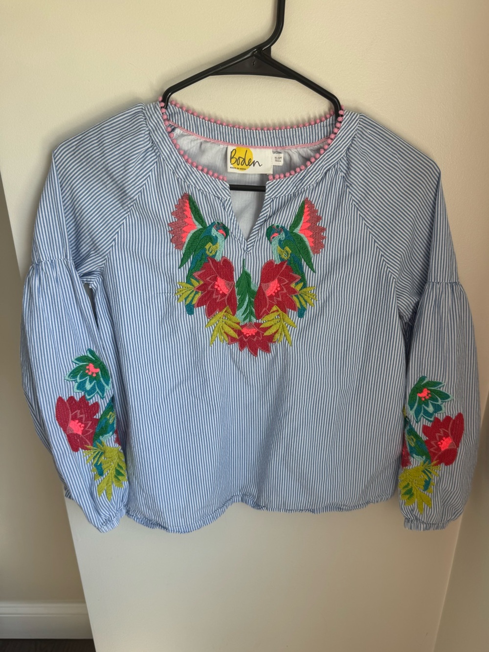 Boden Girls Tropical Themed Top Size 11-12Y